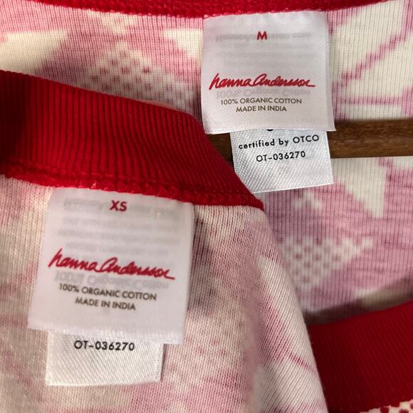 Hanna Andersson Adult Scandi Snowflake Long John Pajama Top M & XS Bundle 2 - Picture 6 of 9